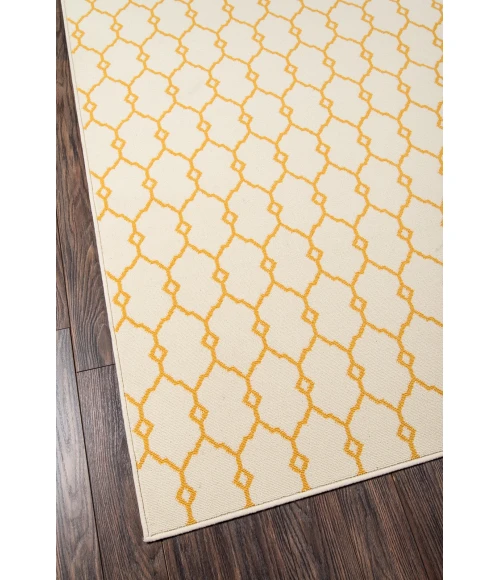Momeni Baja Area Rug BAJ-2 Trellis Yellow 1'8 X 3'7