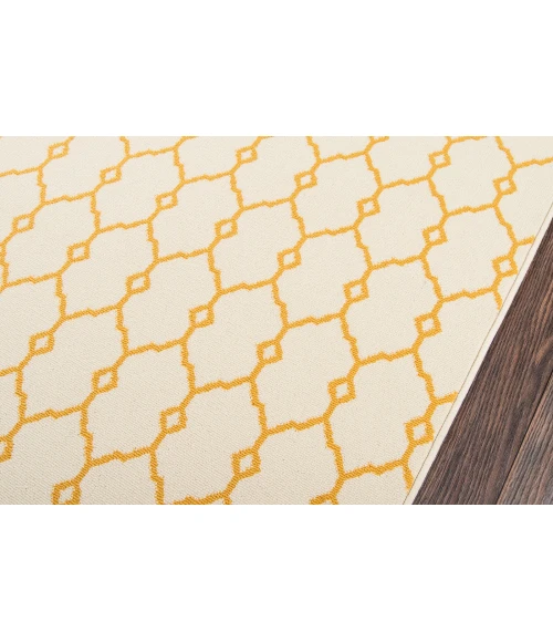 Momeni Baja Area Rug BAJ-2 Trellis Yellow 1'8 X 3'7