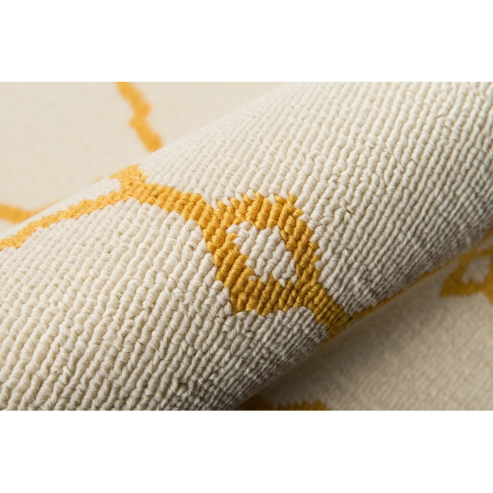 Momeni Baja Area Rug BAJ-2 Trellis Yellow 7'10 X 10'10