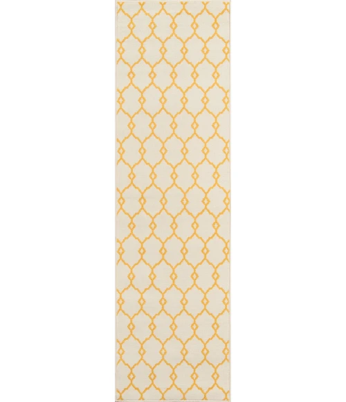Momeni Baja Area Rug BAJ-2 Trellis Yellow 1'8 X 3'7