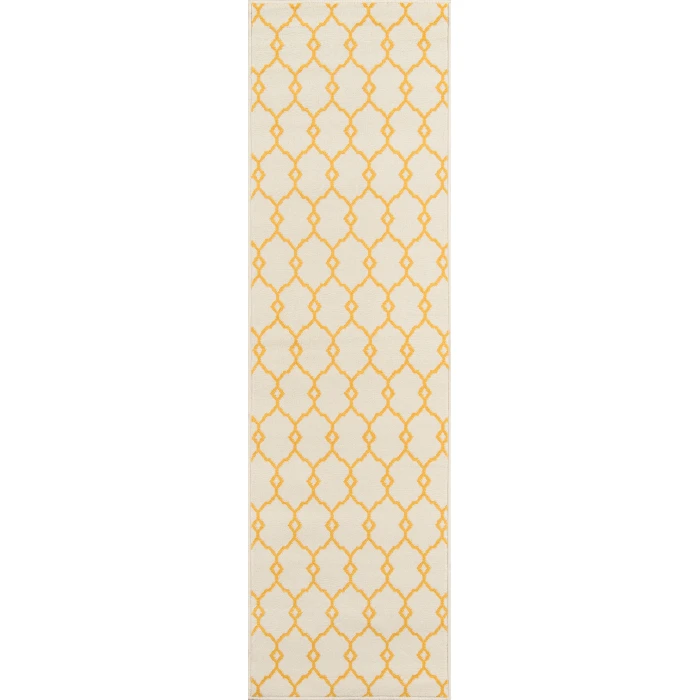 Momeni Baja Area Rug BAJ-2 Trellis Yellow 7'10 X 10'10