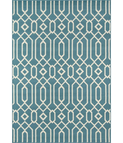 Momeni Baja Area Rug BAJ-3 Links Blue 7'10 X 10'10