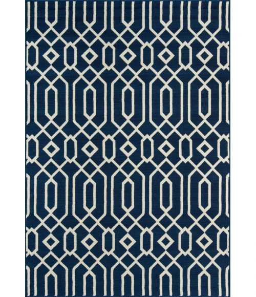Momeni Baja Area Rug BAJ-3 Links Navy 7'10 X 10'10