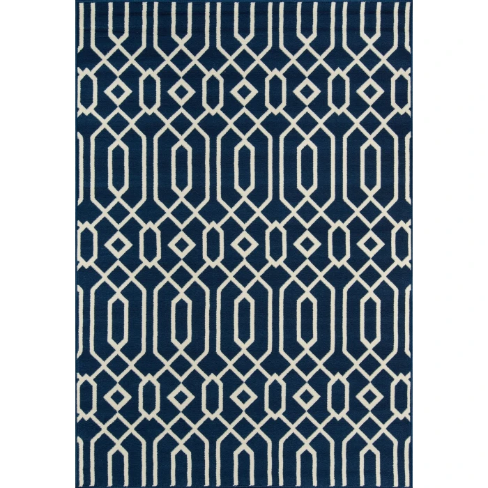 Momeni Baja Area Rug BAJ-3 Links Navy 7'10 X 10'10