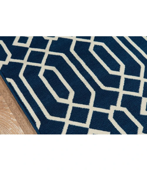 Momeni Baja Area Rug BAJ-3 Links Navy 7'10 X 10'10