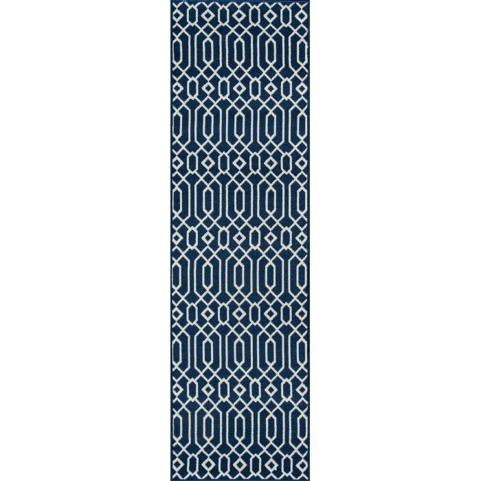 Momeni Baja Area Rug BAJ-3 Links Navy 7'10 X 10'10