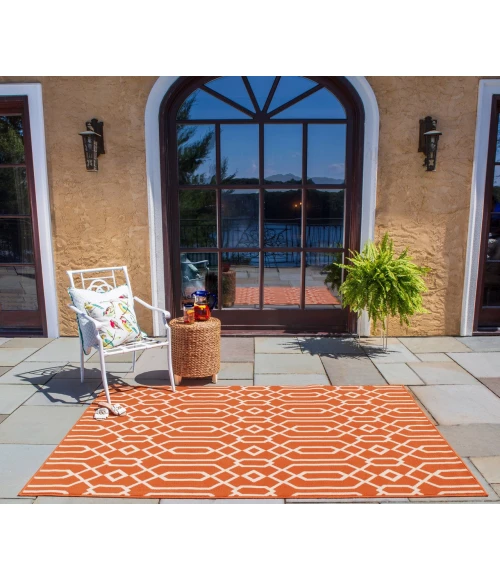 Momeni Baja Orange BAJ-3 6ft.7in. X 9ft.6in. Rect. Rug