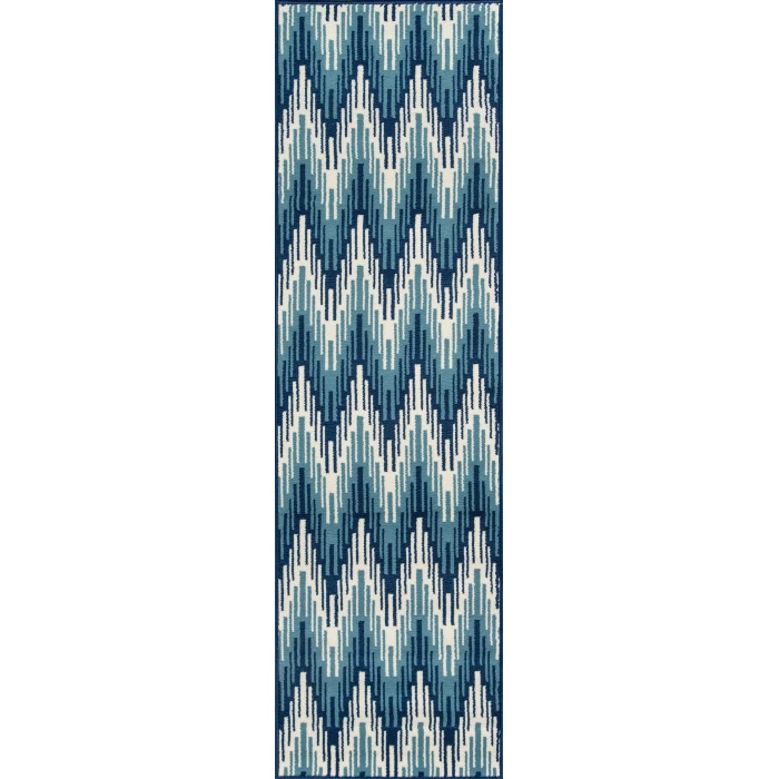 Momeni Baja Area Rug BAJ-6 Ikat Blue 1'8 X 3'7