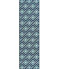 Momeni Baja Area Rug BAJ-7 Blocks Blue 6'7 X 9'6