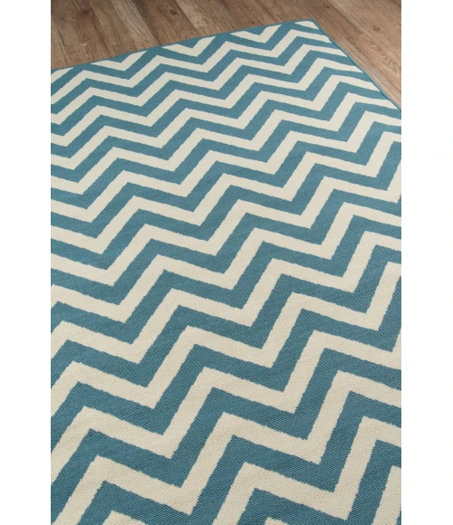 Momeni Baja Area Rug BAJ-9 Chevron Blue 2'3 X 7'6 Runner