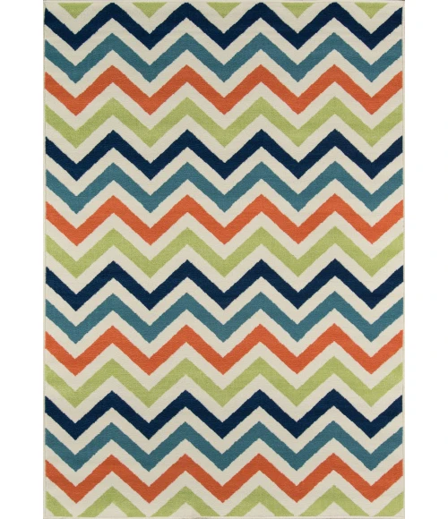 Momeni Baja Area Rug BAJ-9 Chevron Multi 2'3 X 7'6 Runner