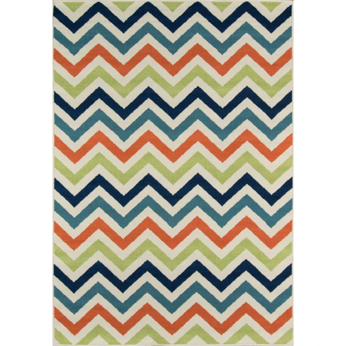 Momeni Baja Area Rug BAJ-9 Chevron Multi 1'8 X 3'7