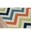Momeni Baja Area Rug BAJ-9 Chevron Multi 2'3 X 7'6 Runner