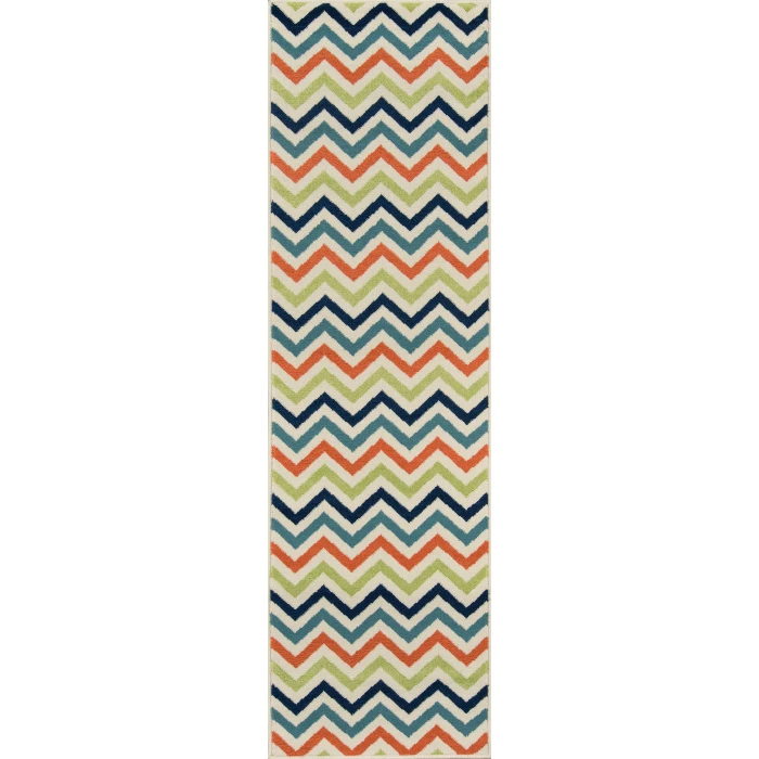 Momeni Baja Area Rug BAJ-9 Chevron Multi 1'8 X 3'7