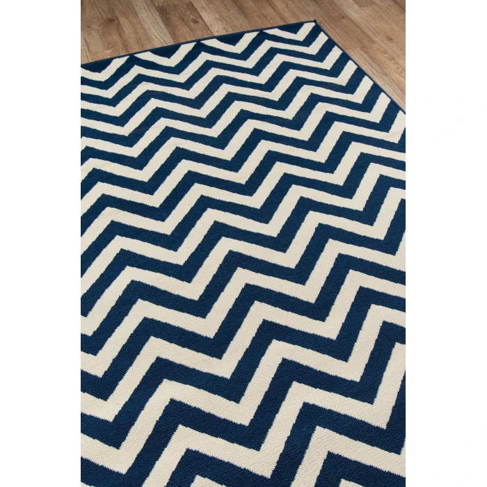 Momeni Baja Area Rug BAJ-9 Chevron Navy 2'3 X 4'6