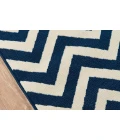 Momeni Baja Area Rug BAJ-9 Chevron Navy 8'6 X 13'