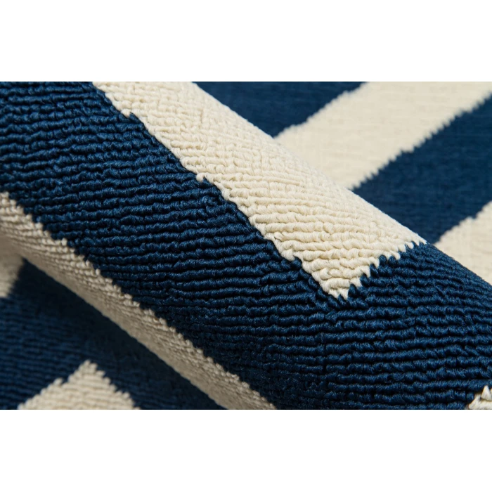 Momeni Baja Area Rug BAJ-9 Chevron Navy 2'3 X 4'6
