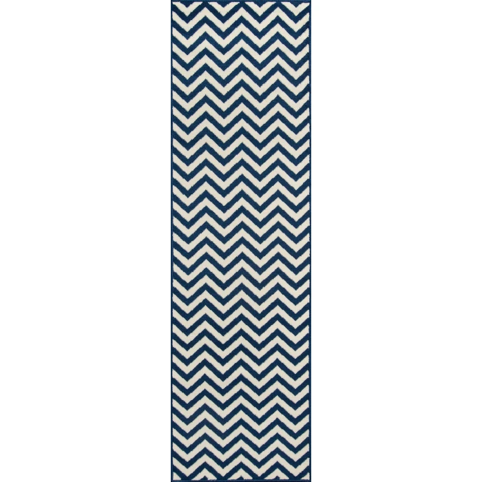 Momeni Baja Area Rug BAJ-9 Chevron Navy 2'3 X 4'6