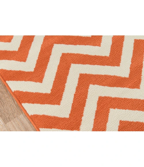 Momeni Baja Area Rug BAJ-9 Chevron Orange 2'3 X 7'6 Runner