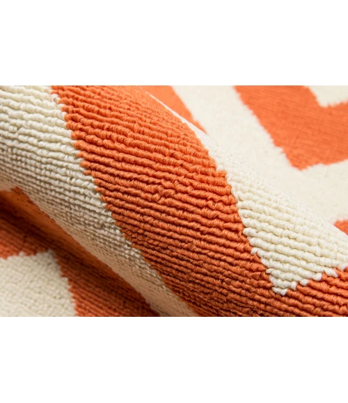 Momeni Baja Area Rug BAJ-9 Chevron Orange 2'3 X 7'6 Runner