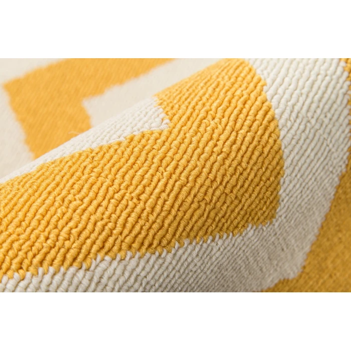 Momeni Baja Area Rug BAJ-9 Chevron Yellow 5'3 X 7'6