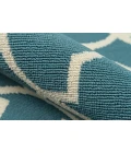 Momeni Baja Area Rug BAJ11 Moroccan Tile Blue 6'7 X 9'6