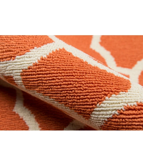 Momeni Baja Area Rug BAJ11 Moroccan Tile Orange 7'10 X 10'10