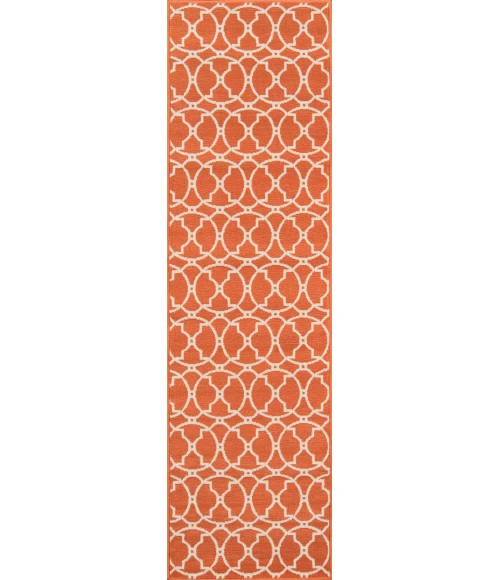 Momeni Baja Area Rug BAJ11 Moroccan Tile Orange 7'10 X 10'10