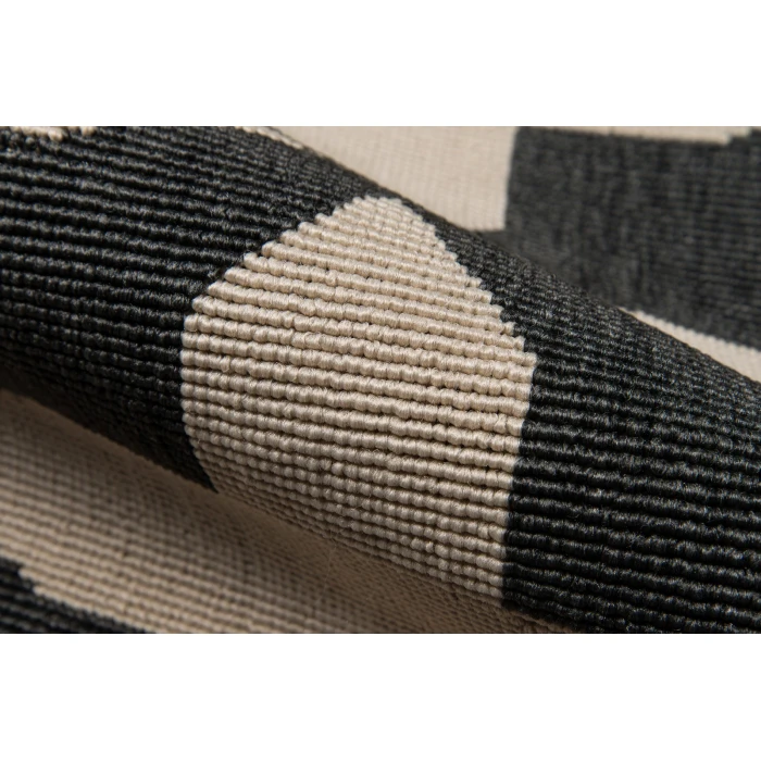 Momeni Baja Area Rug BAJ12 Crisscross Charcoal 6'7 X 9'6