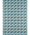 Momeni Baja Area Rug BAJ14 Waves Blue 6'7 X 9'6