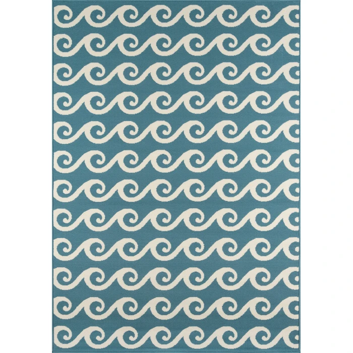 Momeni Baja Area Rug BAJ14 Waves Blue 2'3 X 4'6