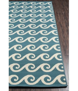Momeni Baja Baj14 Blue Area Rug 6 ft. 7 in. X 9 ft. 6 in. Rectangle