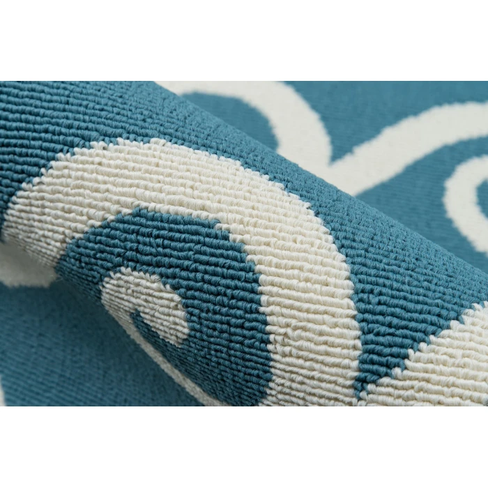 Momeni Baja Area Rug BAJ14 Waves Blue 2'3 X 4'6