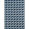 Momeni Baja Baj14 Navy Area Rug 6 ft. 7 in. X 9 ft. 6 in. Rectangle