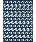 Momeni Baja Area Rug BAJ14 Waves Navy 6'7 X 9'6