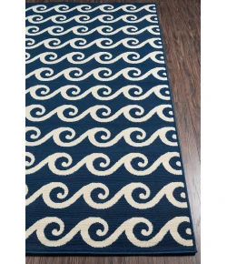 Momeni Baja Baj14 Navy Area Rug 6 ft. 7 in. X 9 ft. 6 in. Rectangle