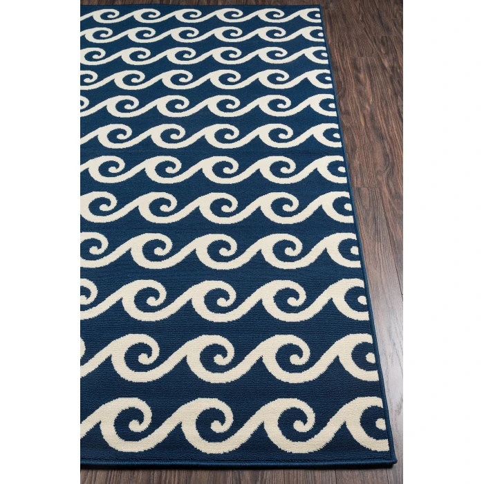 Momeni Baja Area Rug BAJ14 Waves Navy 2'3 X 4'6