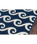 Momeni Baja Area Rug BAJ14 Waves Navy 6'7 X 9'6