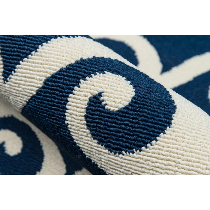 Momeni Baja Area Rug BAJ14 Waves Navy 2'3 X 4'6