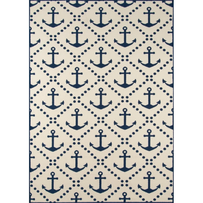 Momeni Baja Area Rug BAJ16 Anchors Ivory 1'8 X 3'7
