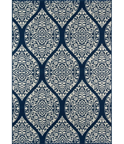 Momeni Baja Area Rug BAJ17 Arabesque Navy 6'7 X 9'6