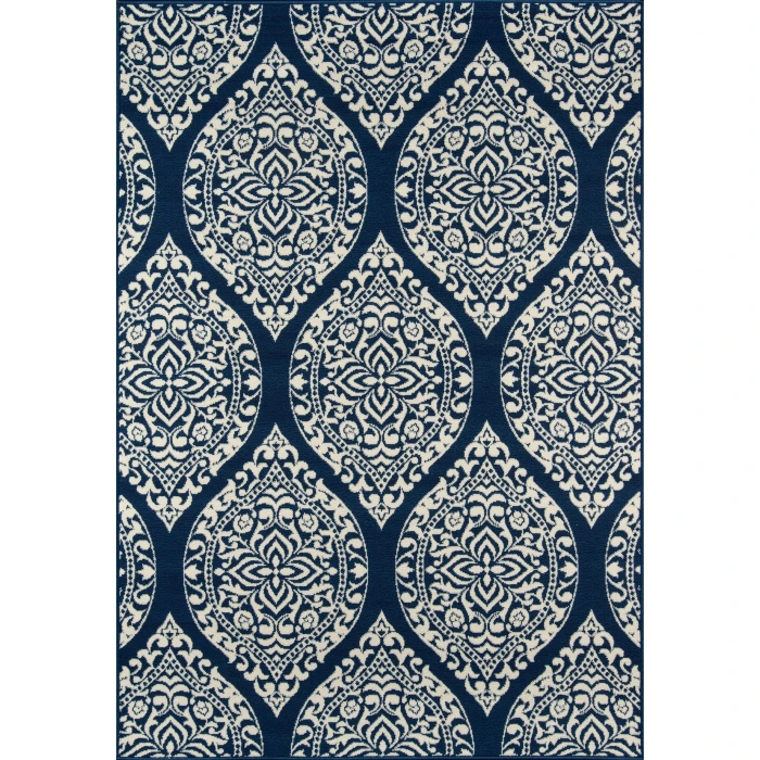 Momeni Baja Area Rug BAJ17 Arabesque Navy 2'3 X 4'6