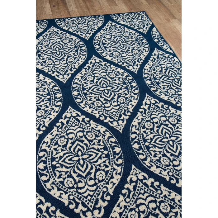Momeni Baja Area Rug BAJ17 Arabesque Navy 2'3 X 4'6