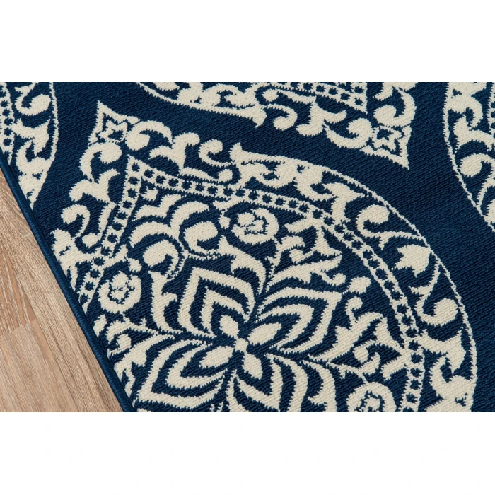Momeni Baja Area Rug BAJ17 Arabesque Navy 2'3 X 4'6