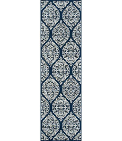 Momeni Baja Area Rug BAJ17 Arabesque Navy 6'7 X 9'6