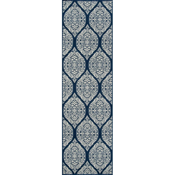 Momeni Baja Area Rug BAJ17 Arabesque Navy 2'3 X 4'6