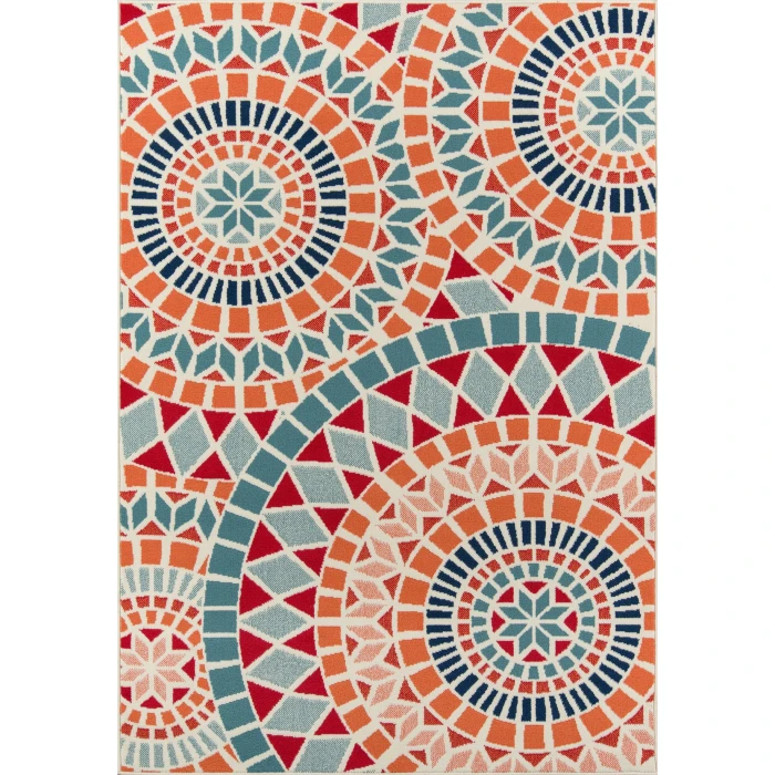 Momeni Baja Area Rug BAJ24 Mosaic Multi 7'10 X 10'10