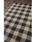 Momeni Baja Area Rug BAJ25 Buffalo Check Charcoal 1'8 X 3'7