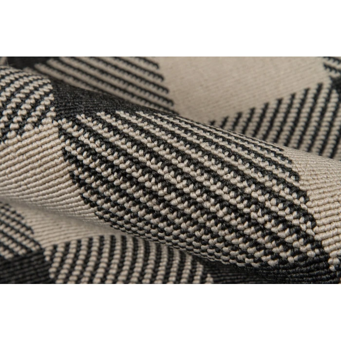 Momeni Baja Area Rug BAJ25 Buffalo Check Charcoal 1'8 X 3'7