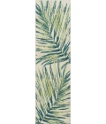 Momeni Baja Area Rug BAJ27 Palm Leaf Green 3'11 X 5'7